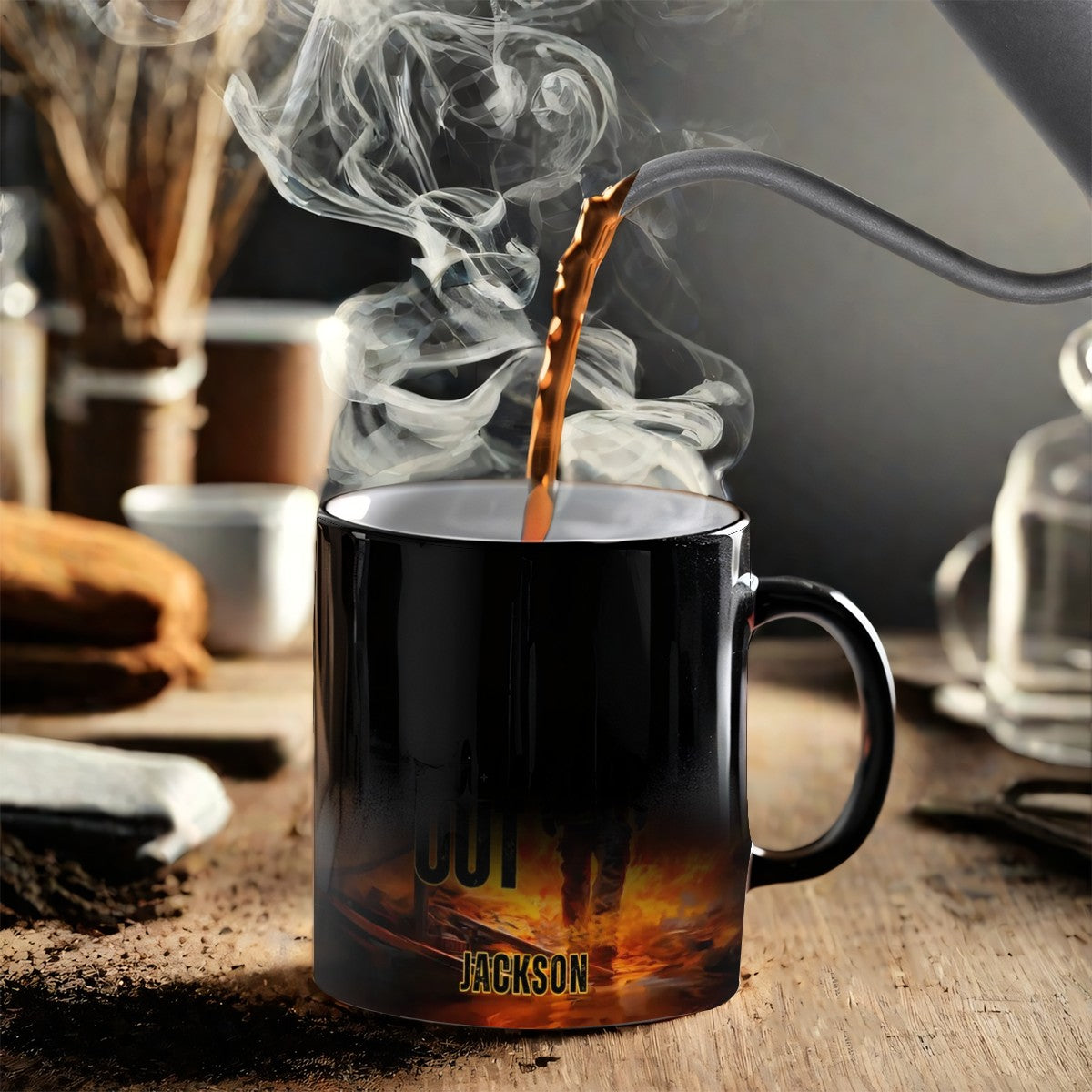 Firefighter Magic Mug - First In Last Out Custom Name