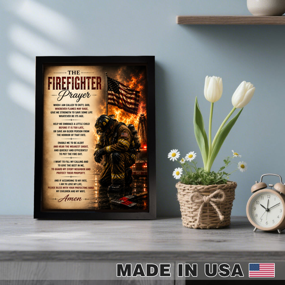 Firefighter Prayer Poster - Firerescuetm
