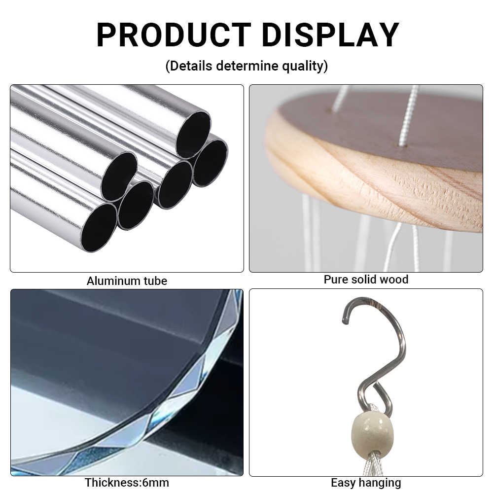 Firefighter Santa Wind Chime - Glass Ornament Christmas Decor