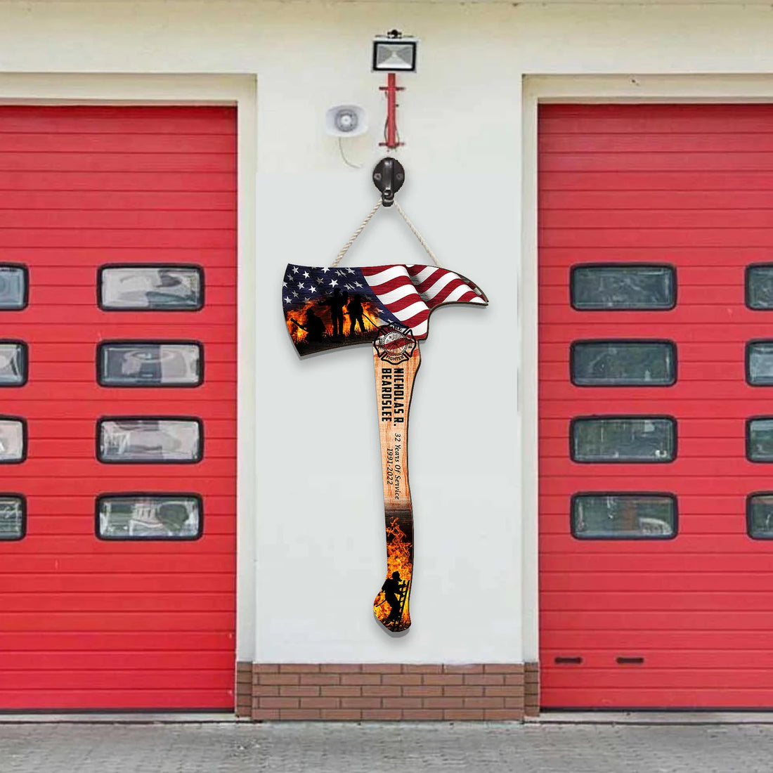 Custom Firefighter Axe Wood Sign - Gifts for FireFighter Colleagues Friends Family