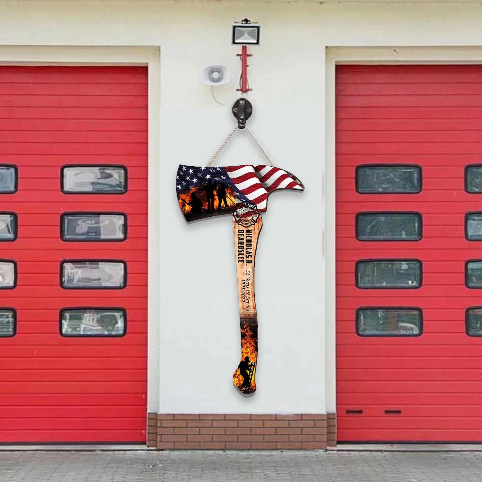 Custom Firefighter Axe Acrylic Sign, Gifts for Fire Fighter Colleagues Friends Family