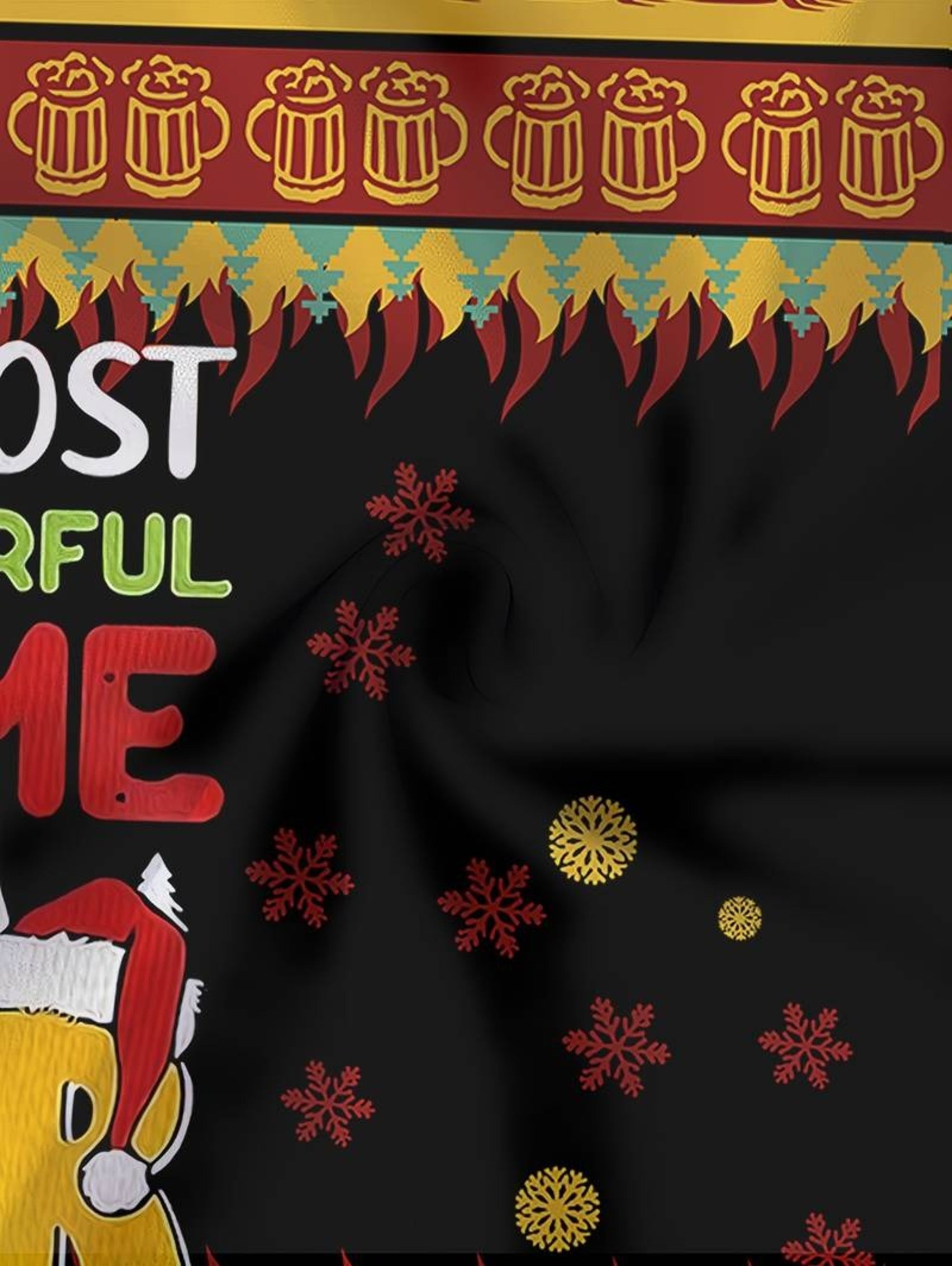 Beer Ugly Christmas Sweater - Most Wonderful Time Pullover