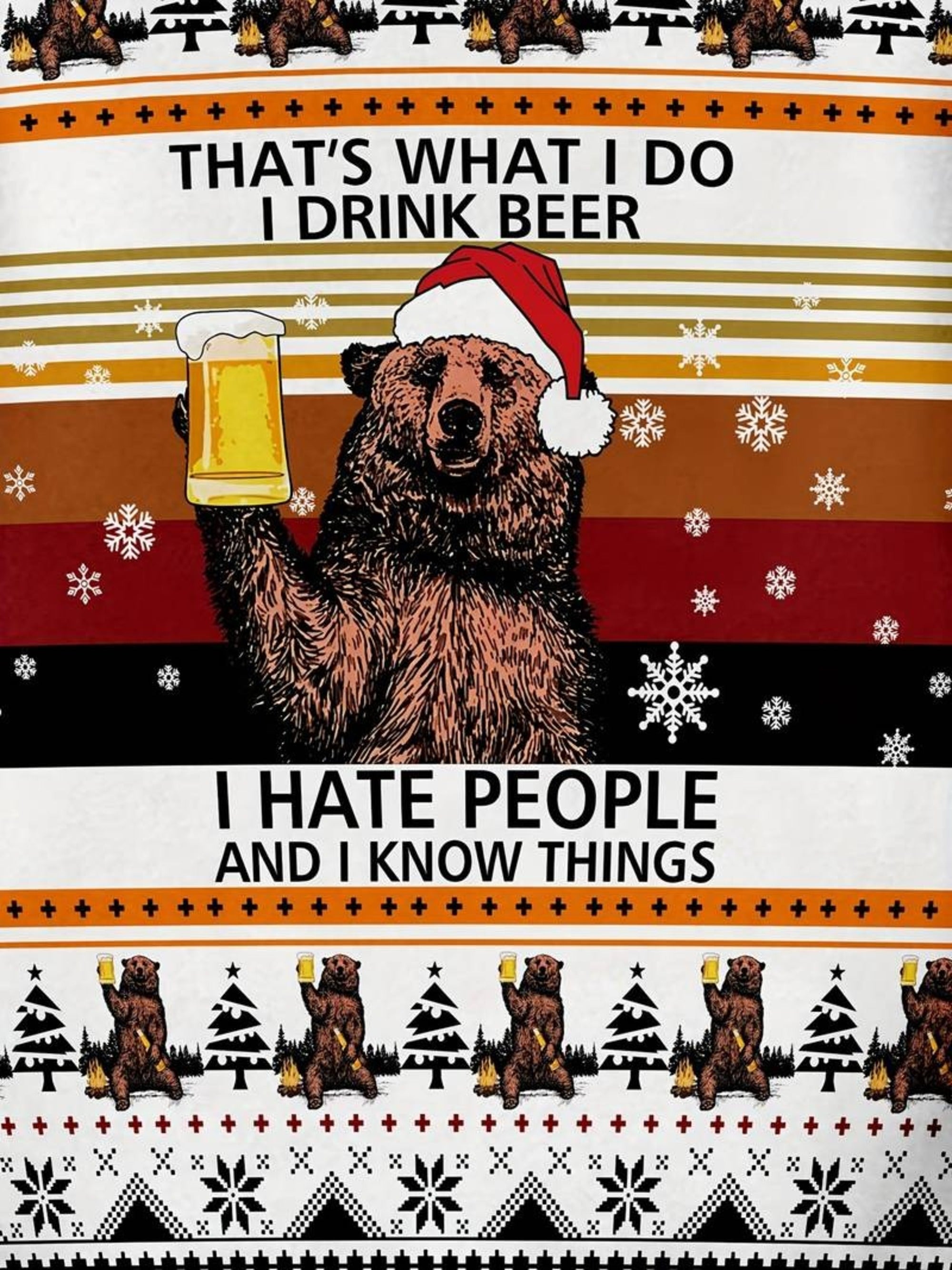 Beer Ugly Christmas Sweater - Beer With Beer