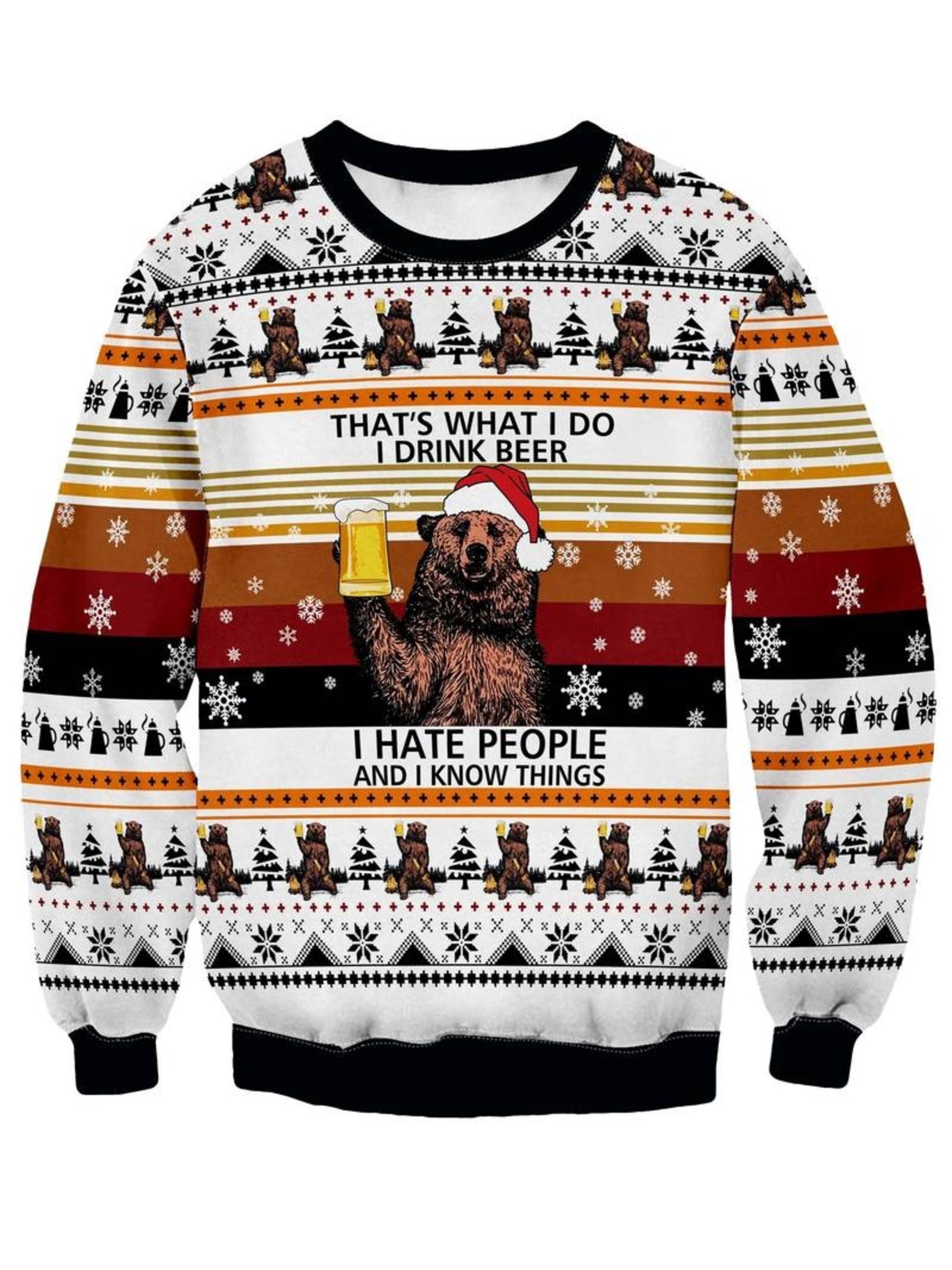 Beer Ugly Christmas Sweater - Beer With Beer